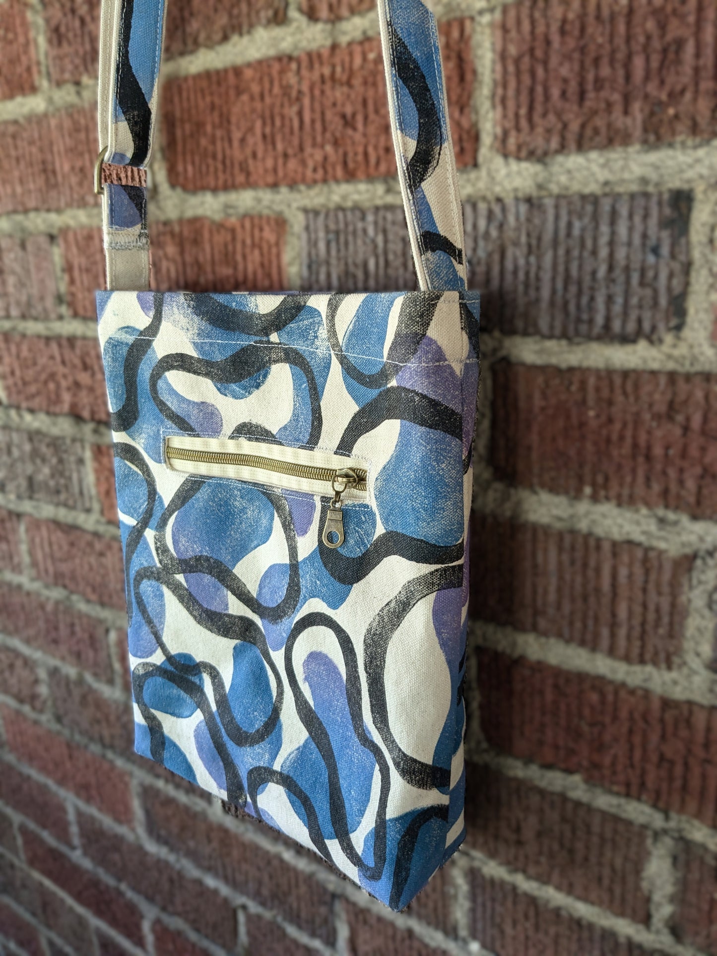 Blue & Purple Blobs Crossbody