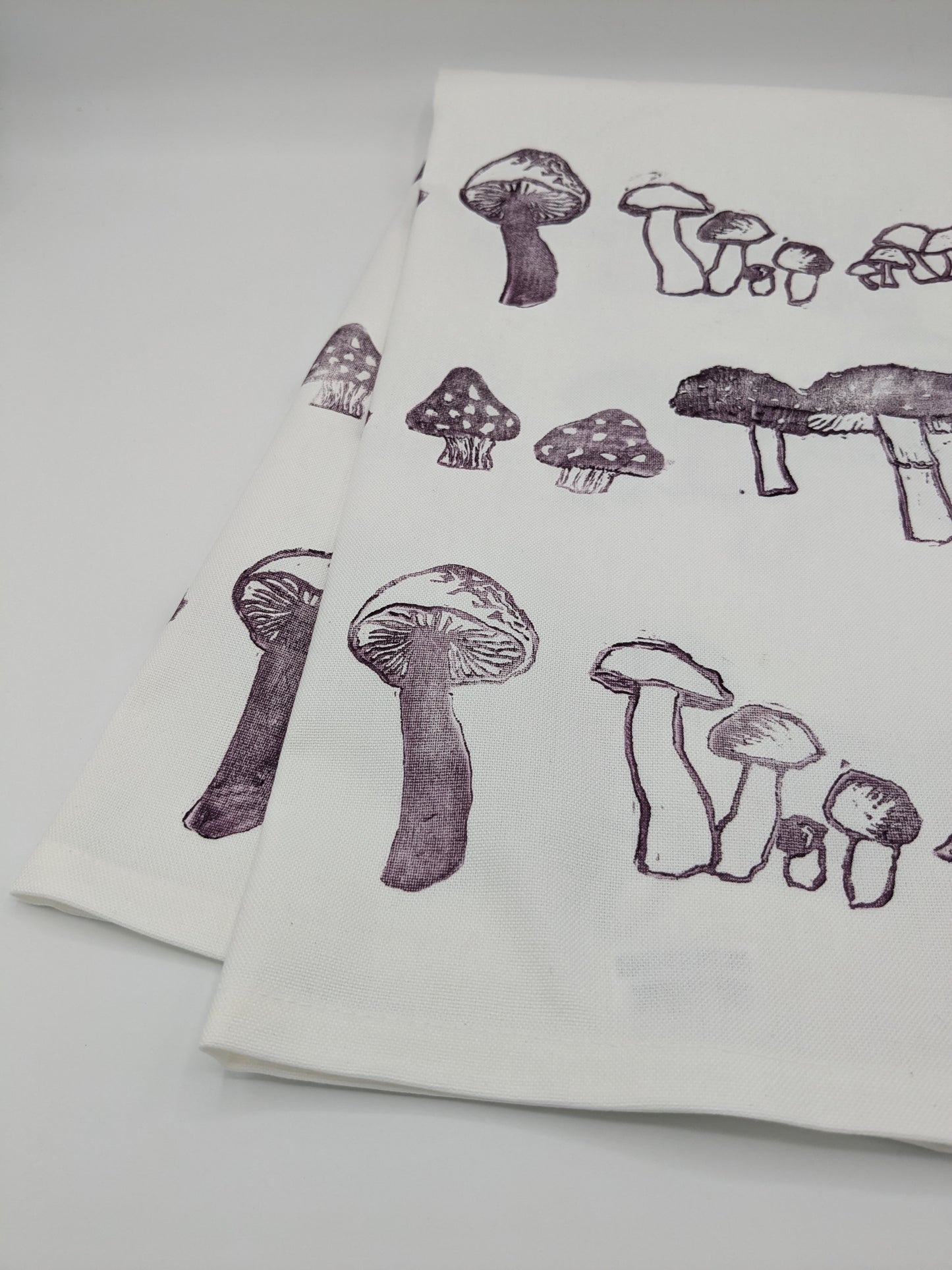 Mushroom Block Printed Kitchen Towel