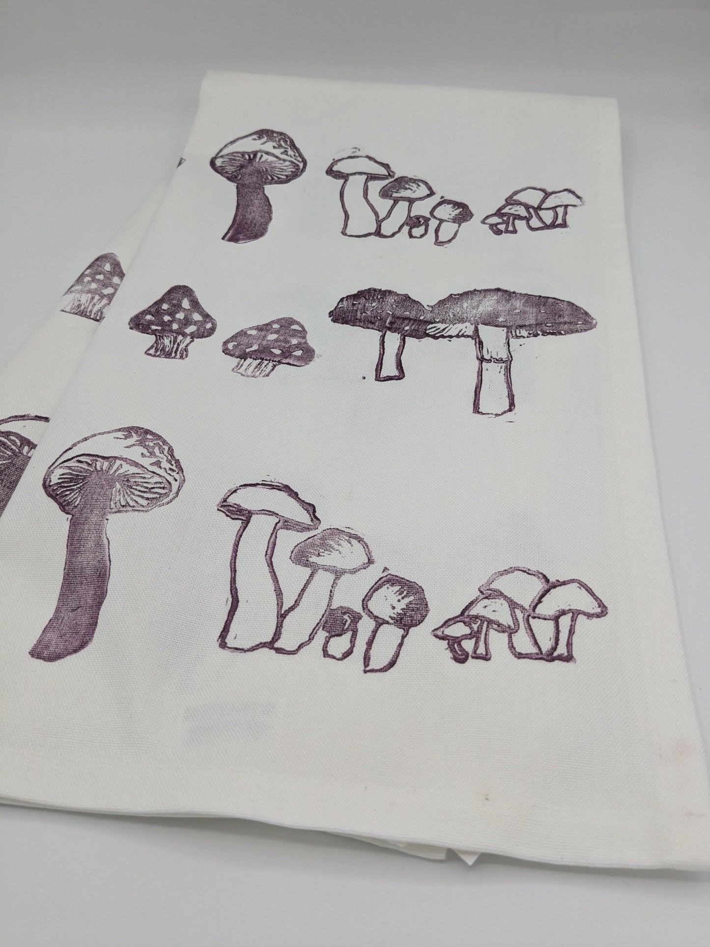 Mushroom Block Printed Kitchen Towel