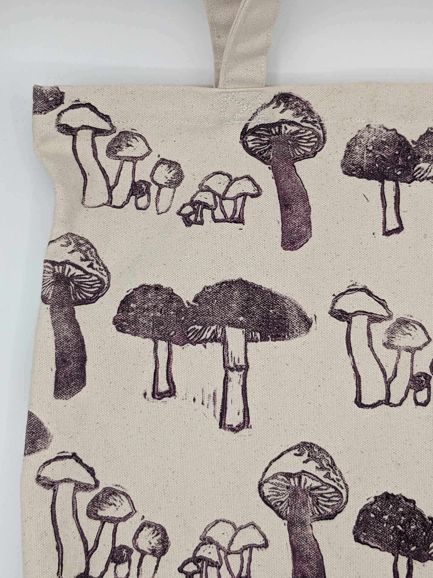 Purple Mushrooms Multi Pocket Tote